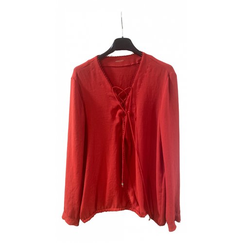 Pre-owned Marc Cain Blouse In Burgundy