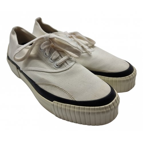 Pre-owned Julien David Cloth Trainers In White