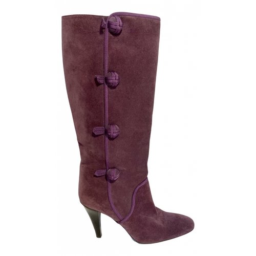 Pre-owned Celine Boots In Purple