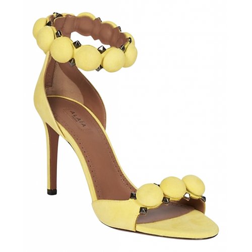 Pre-owned Alaïa Sandals In Yellow