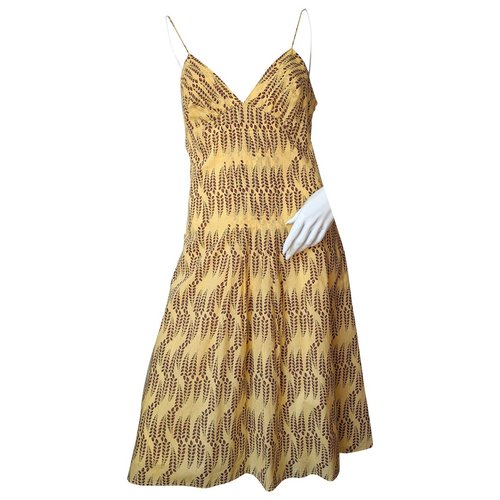 Pre-owned Kenzo Mid-length Dress In Yellow