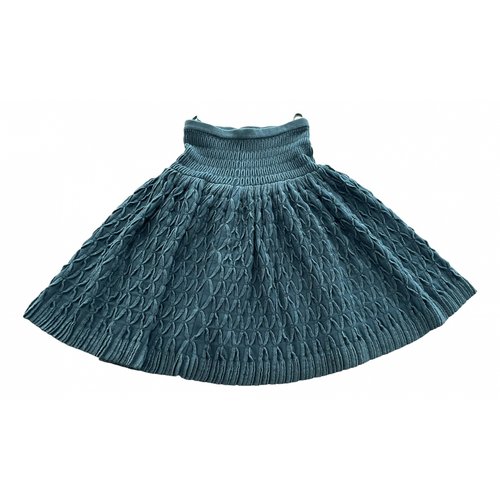 Pre-owned Alaïa Wool Mid-length Skirt In Green
