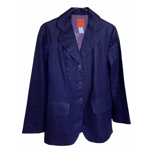 Pre-owned Christian Lacroix Linen Jacket In Blue