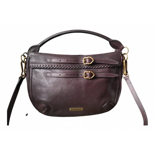 Pre-owned Burberry Leather Crossbody Bag In Burgundy