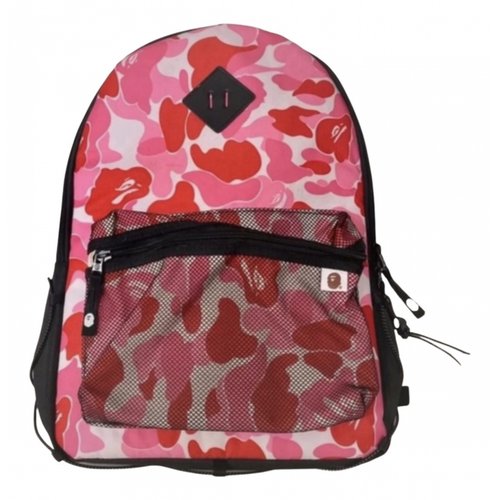 Pre-owned A Bathing Ape Cloth Backpack In Pink
