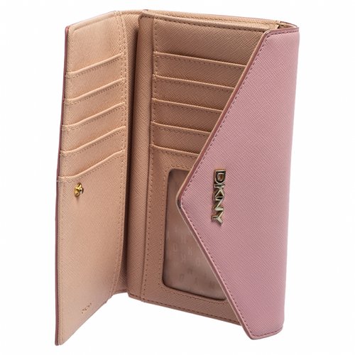 Pre-owned Dkny Leather Wallet In Pink