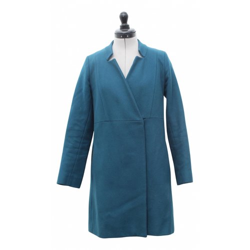 Pre-owned Comptoir Des Cotonniers Wool Coat In Blue