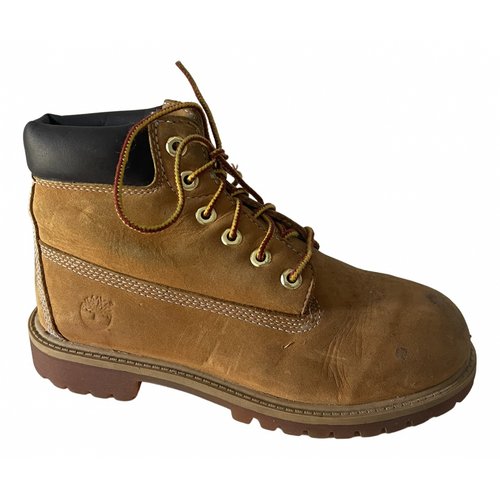 Pre-owned Timberland Ankle Boots In Camel