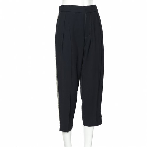 Pre-owned Chloé Cloth Trousers In Navy