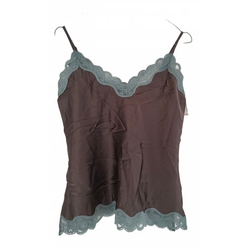 Pre-owned Max & Moi Lace Camisole In Anthracite