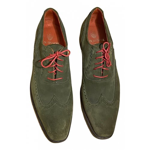 Pre-owned John Spencer Lace Ups In Green