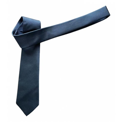 Pre-owned Bottega Veneta Silk Tie In Blue