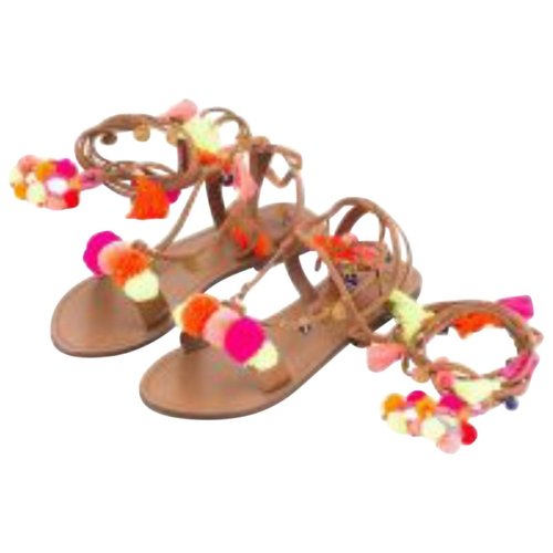 Pre-owned Pitusa Leather Sandal In Multicolour