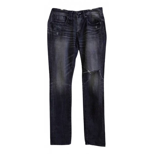 Pre-owned Vanquish Straight Jeans In Black