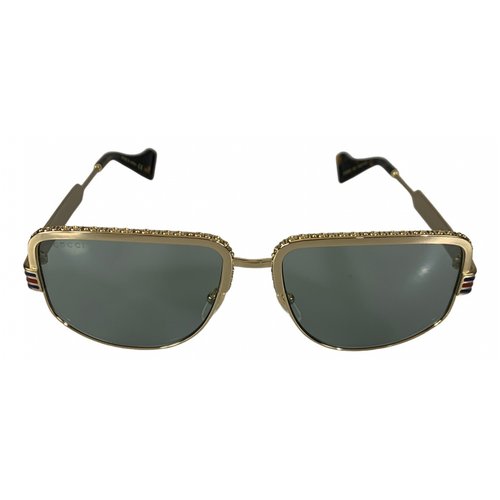Pre-owned Gucci Sunglasses In Gold