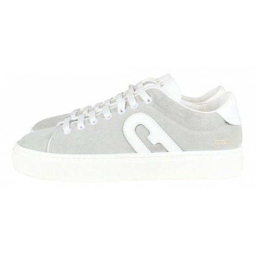 Pre-owned Furla Leather Trainers In Grey