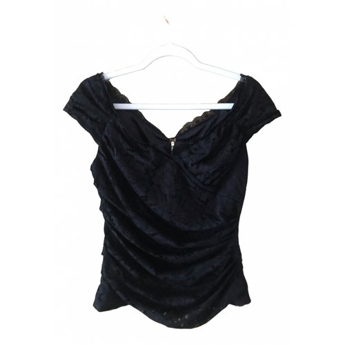 Pre-owned Guess Lace Corset In Black
