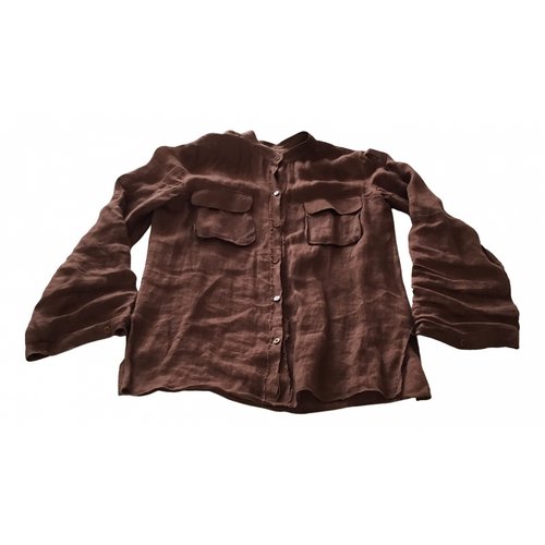 Pre-owned Joseph Linen Shirt In Brown