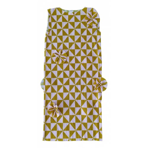 Pre-owned Bitte Kai Rand Mid-length Dress In Yellow