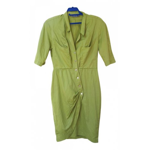 Pre-owned Mugler Mid-length Dress In Green