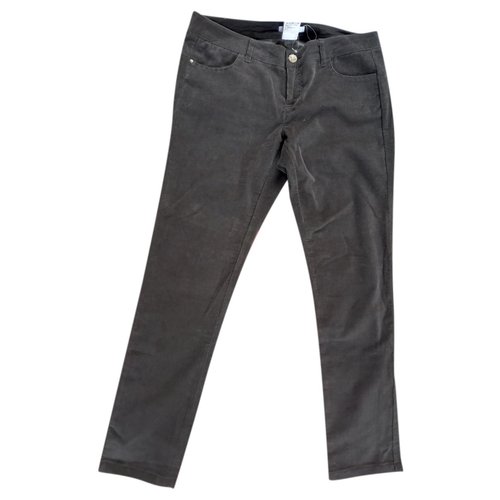 Pre-owned Marella Velvet Trousers In Grey