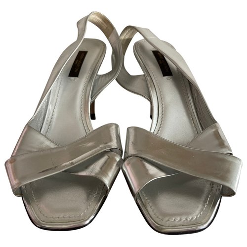 Pre-owned Louis Vuitton Leather Sandal In Metallic