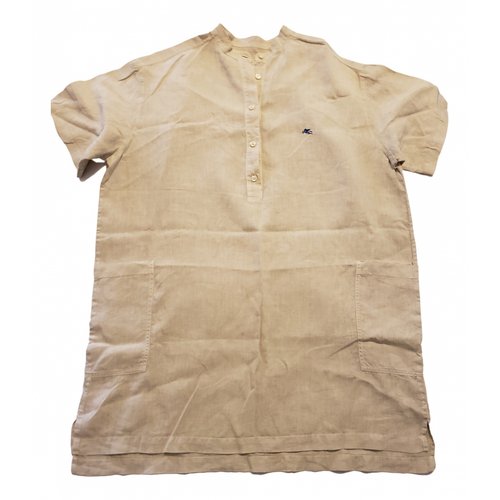 Pre-owned Etro Linen Shirt In Beige