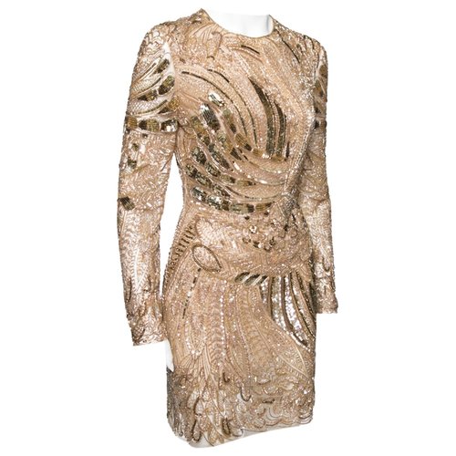 Pre-owned Roberto Cavalli Dress In Gold
