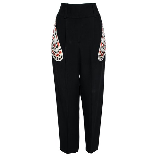 Pre-owned Givenchy Cloth Trousers In Black