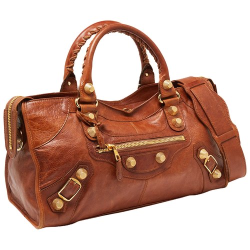 Pre-owned Balenciaga Leather Tote In Brown