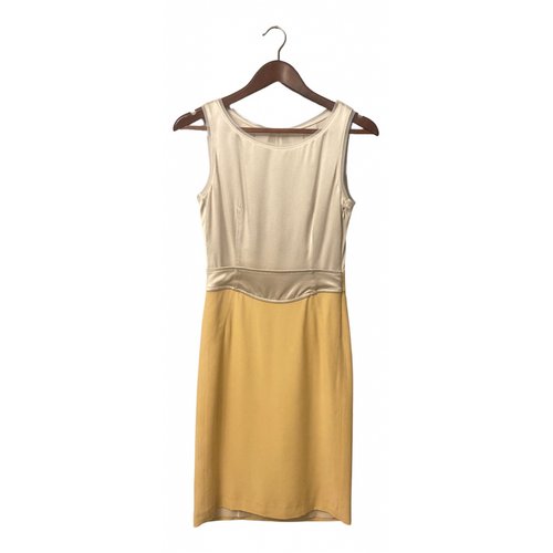 Pre-owned Alberta Ferretti Silk Mid-length Dress In Yellow