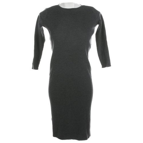 Pre-owned Marc Cain Wool Dress In Grey