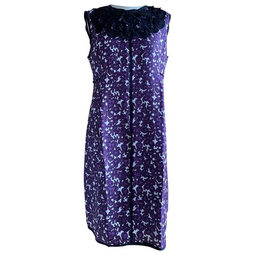 Pre-owned Marc Jacobs Silk Mid-length Dress In Purple