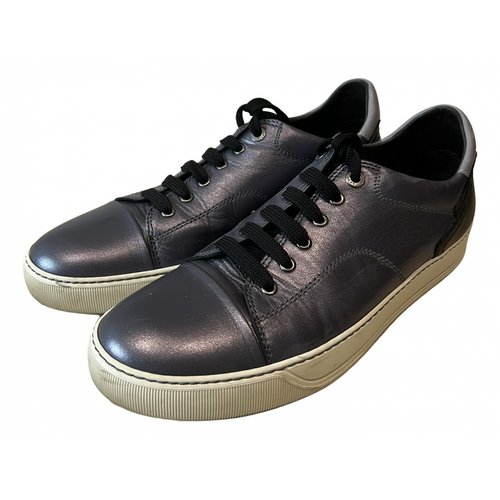 Pre-owned Lanvin Leather Low Trainers In Blue
