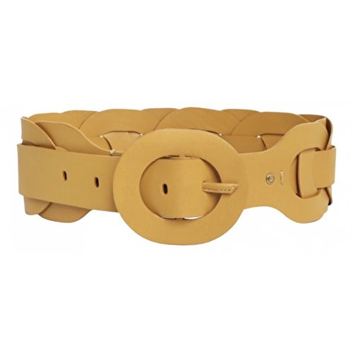 Pre-owned Zimmermann Leather Belt In Yellow