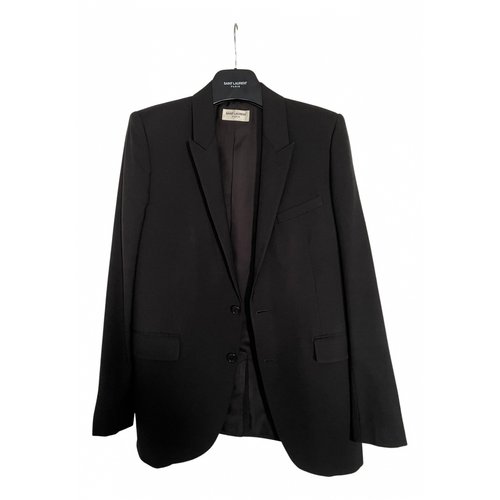 Pre-owned Saint Laurent Wool Blazer In Black