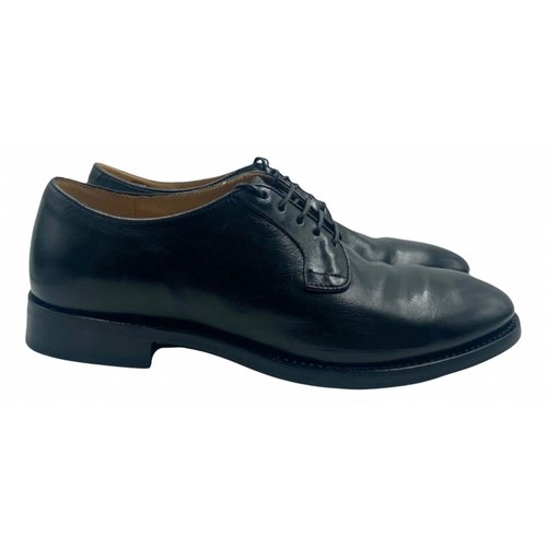 Pre-owned Alberto Fasciani Leather Lace Ups In Black