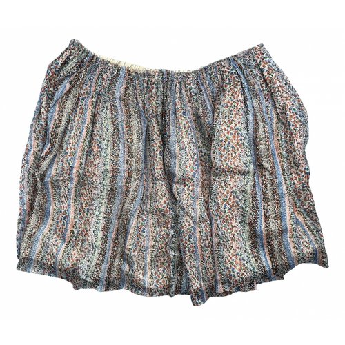 Pre-owned Band Of Outsiders Silk Mini Skirt In Multicolour