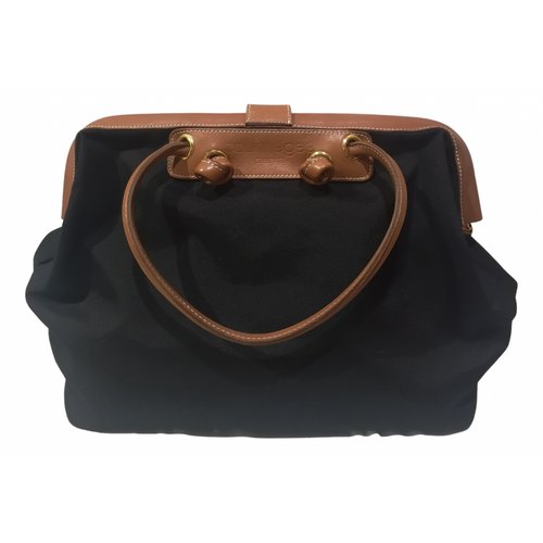 Pre-owned Courrèges Cloth Handbag In Black