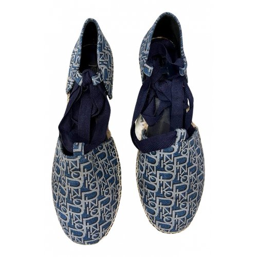 Pre-owned Pinko Cloth Espadrilles In Blue
