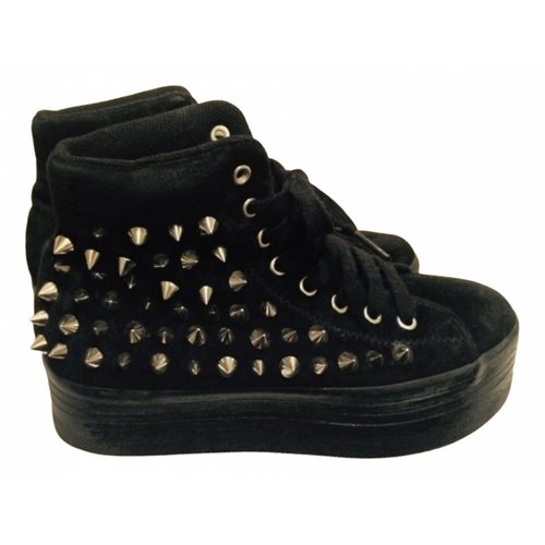 Pre-owned Jeffrey Campbell Leather Trainers In Black