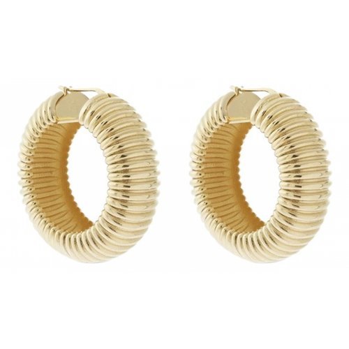 Pre-owned Amina Muaddi Earrings In Gold