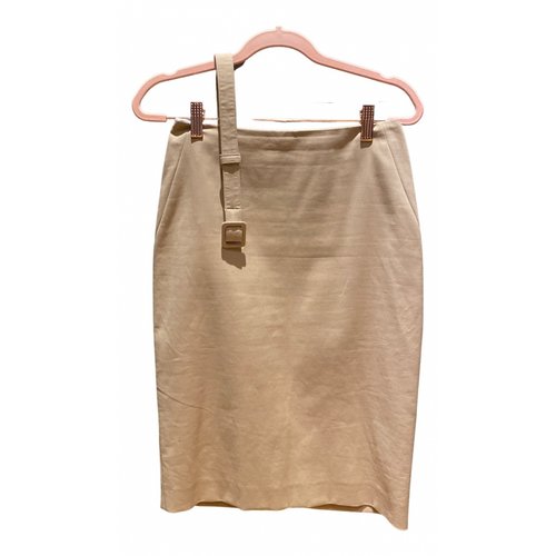 Pre-owned Tara Jarmon Mid-length Skirt In Beige