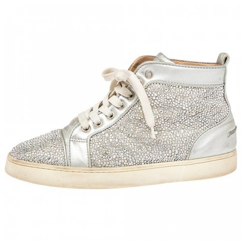 Pre-owned Christian Louboutin Louis Leather Trainers In Metallic