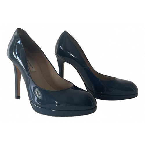 Pre-owned Lk Bennett Patent Leather Heels In Blue