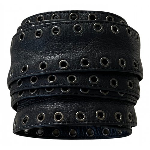 Pre-owned Bel Air Leather Belt In Black