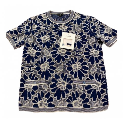 Pre-owned Chanel T-shirt In Navy