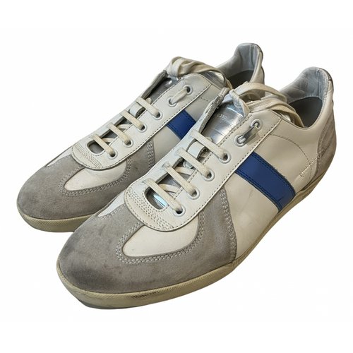 Pre-owned Dior B01 Leather Low Trainers In Grey