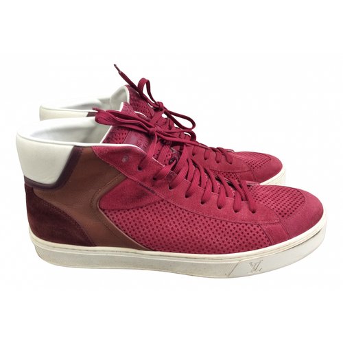 Pre-owned Louis Vuitton High Trainers In Red