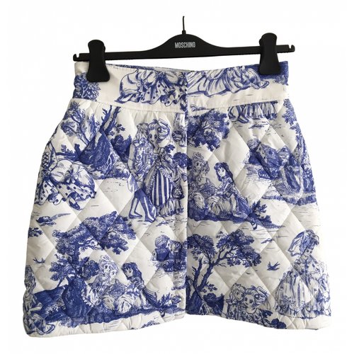 Pre-owned Moschino Mini Skirt In Blue